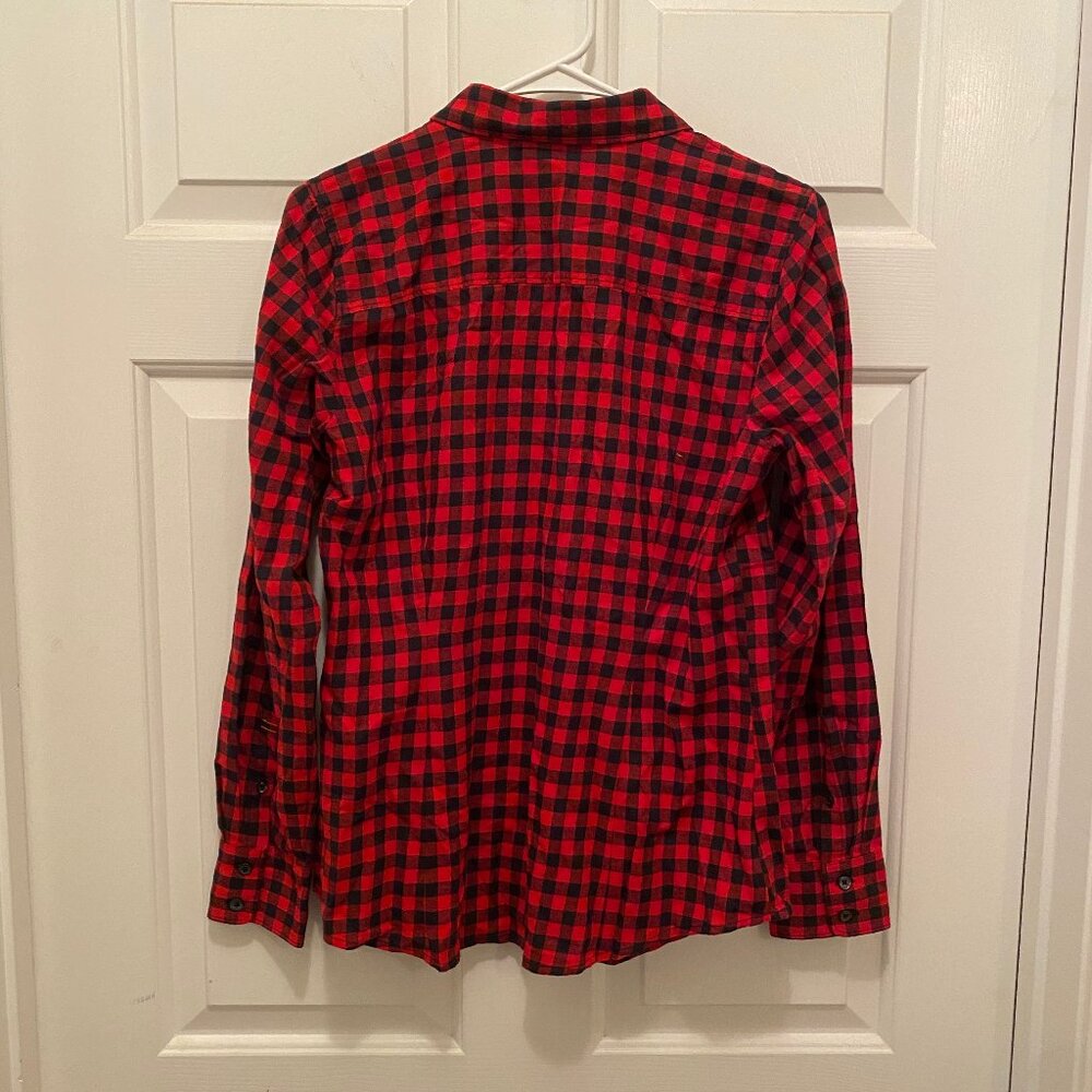 NWT Orvis Women's Outdoor Performance Tech Checkered Red Flannel Shirt Small - Picture 2 of 2